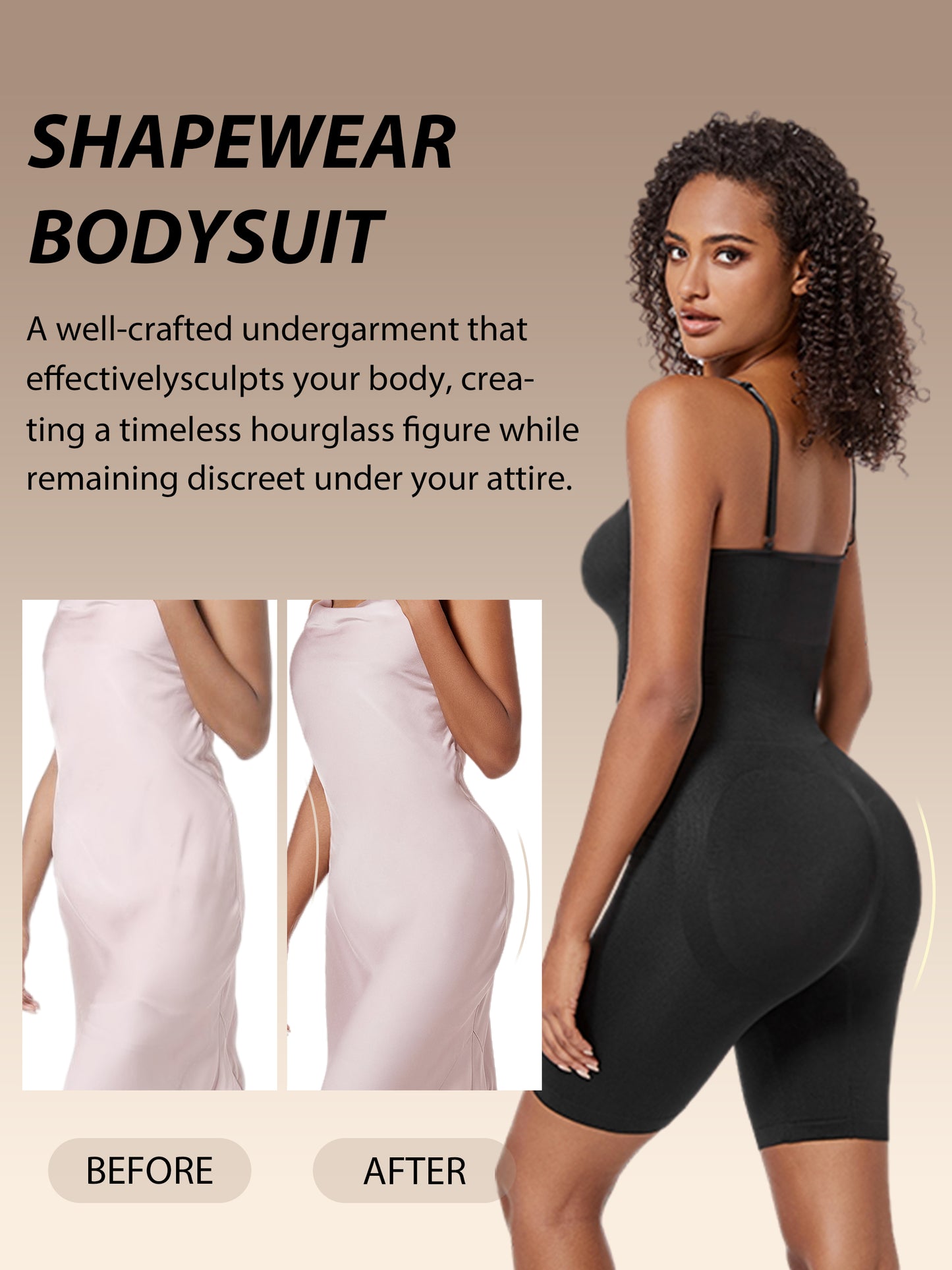 CHARMMA Women's Tummy Control Seamless Shapewear - 2 Pieces Bodysuit S –  Charmma